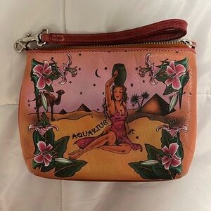 Aquarius Themed Women's Bag with Pink and Orange Design